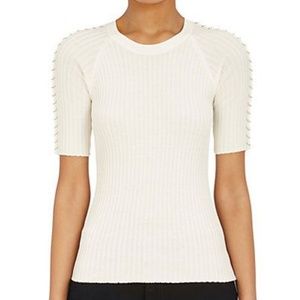 Alexander Wang Embellished Ribbed Cotton Sweater